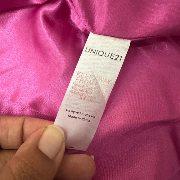 UNIQUE21 Pink Blazer Asymmetrical‎ Dress Sz. 8 - Picture 6 of 7